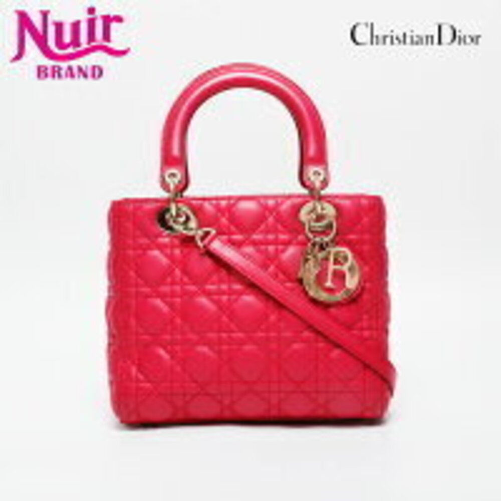 Christian Dior Lady Leather Shoulder Bag Pink